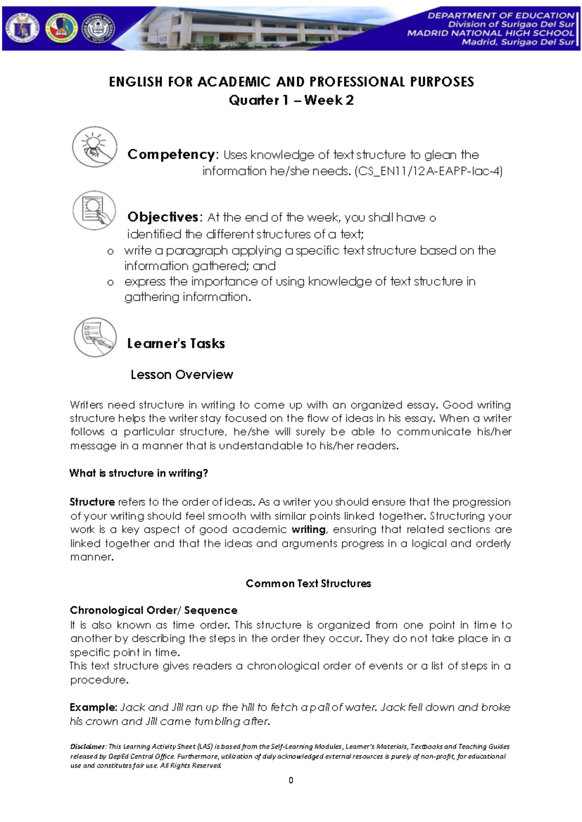 Eapp12 Q1-week-2 - Fereyeye - Disclaimer: This Learning Activity Sheet ...