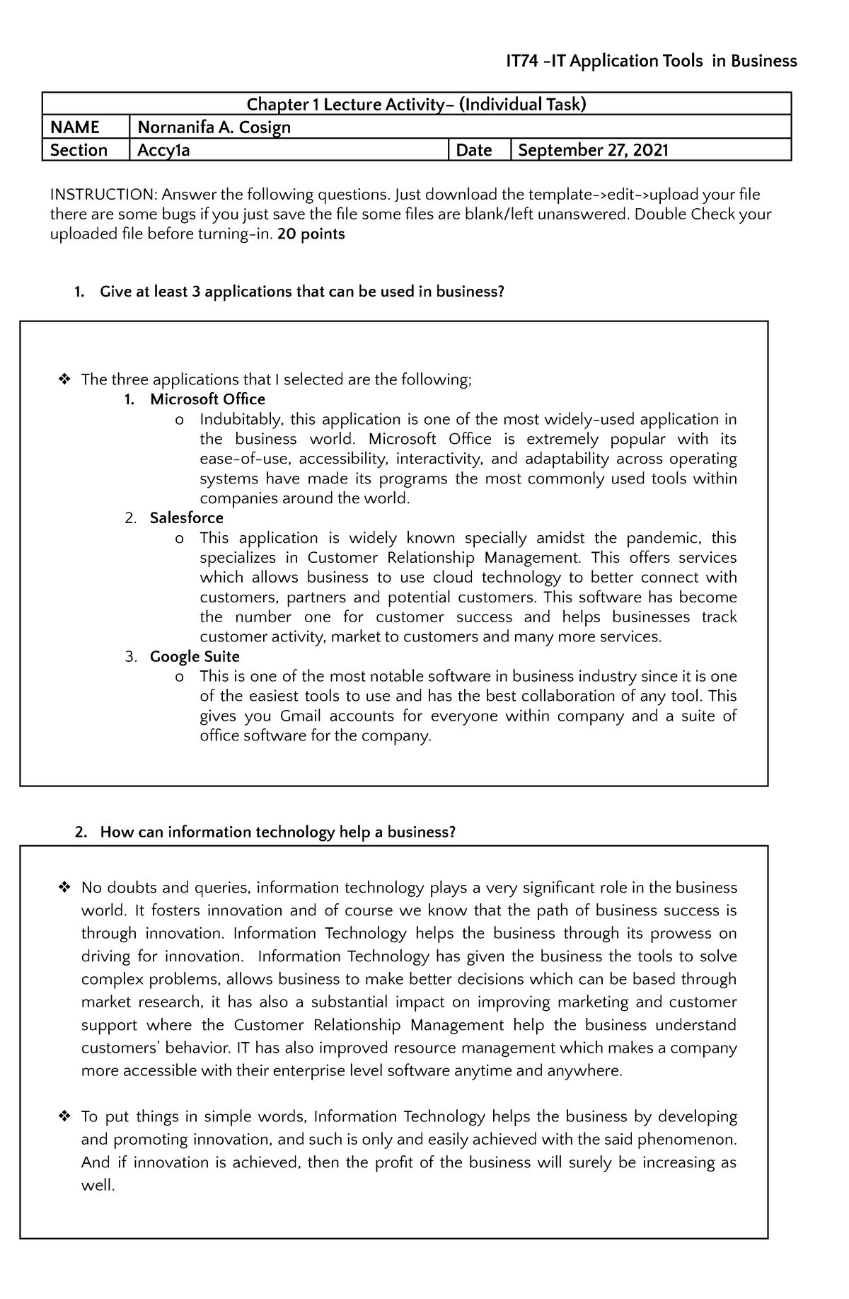 Chapter-1Lec-Individual-Task - IT74 -IT Application Tools in Business ...