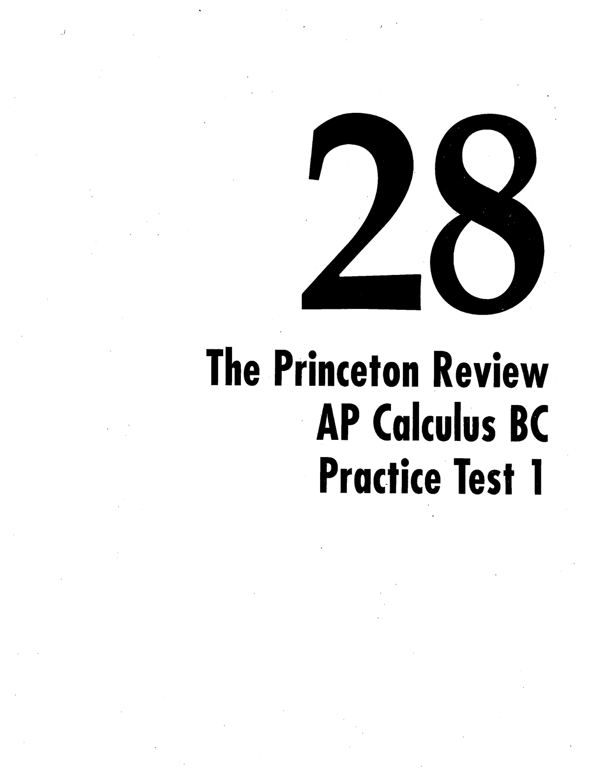 Princeton Review Practice Test 1 - MATH 120 - Studocu