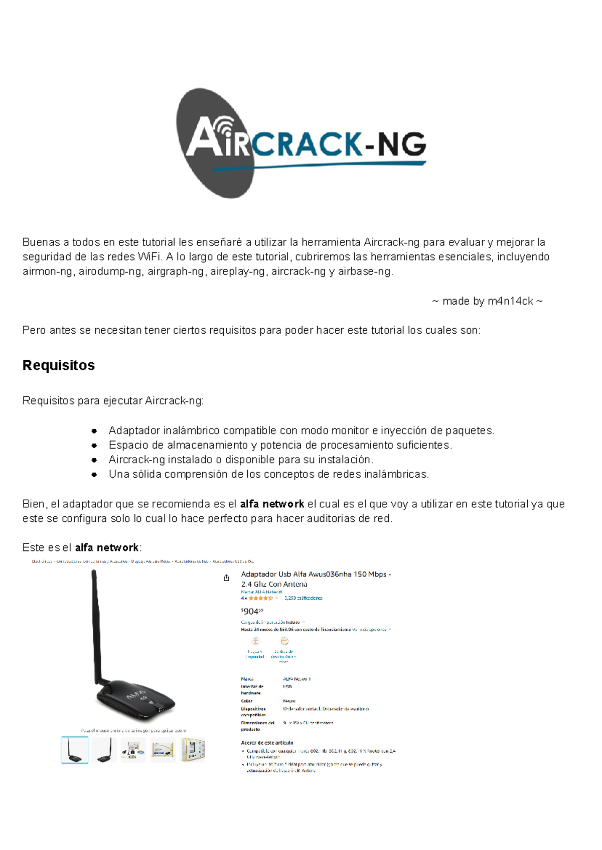 Aircrack-Ng - A lo largo de este tutorial, cubriremos las herramientas esenciales, incluyendo ...