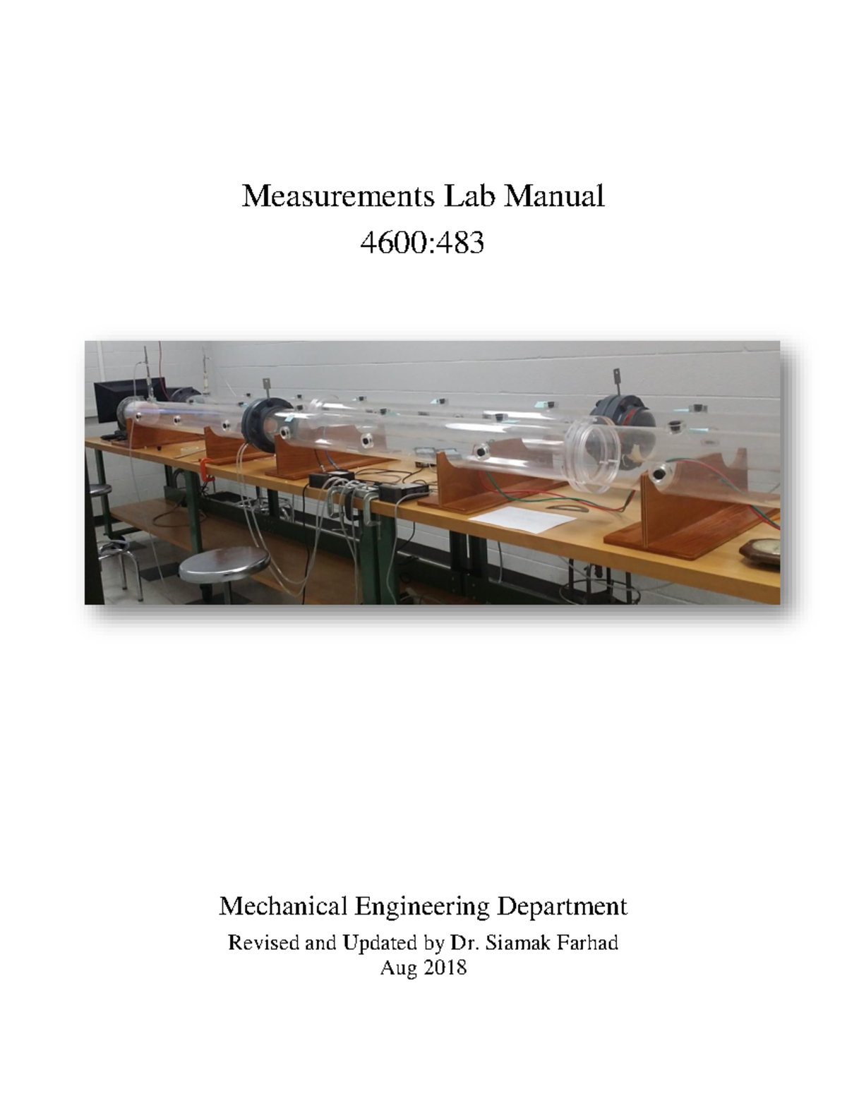 Lab Manual Measurements Lab Manual 4600483 Mechanical Engineering