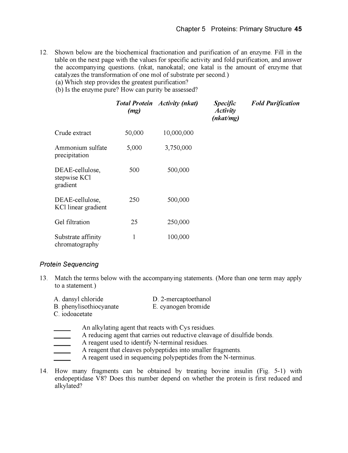 Biochemistry-19 - N/A - Chapter 5 Proteins: Primary Structure 45 Shown ...