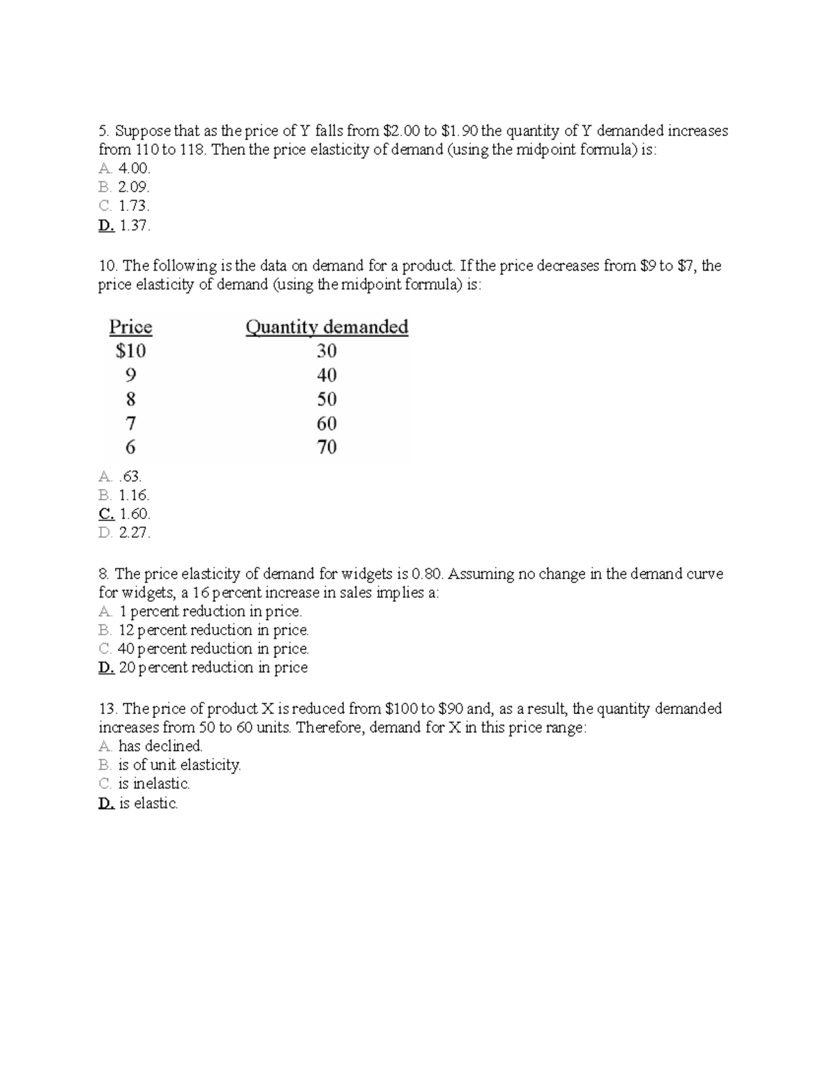 Quantity Demanded Of A Good Falls When The Price Rises