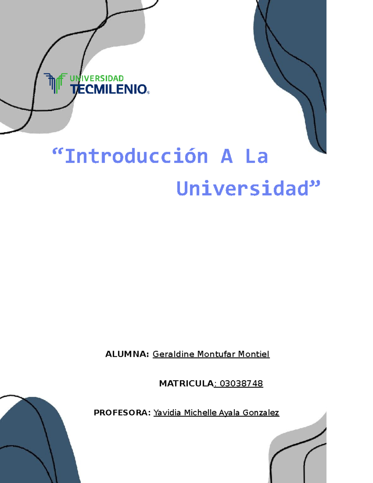 avance de la introduccion a la universidad evaluable semana 1 ...