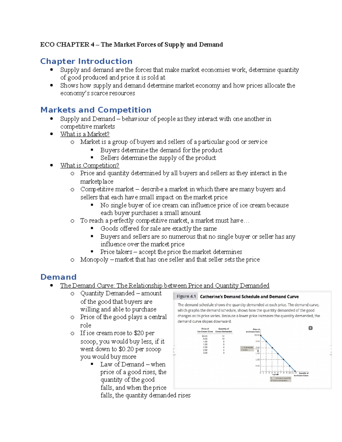 ECO Chapter 4 – The Market Forces of Supply and Demand - ECO CHAPTER 4 ...