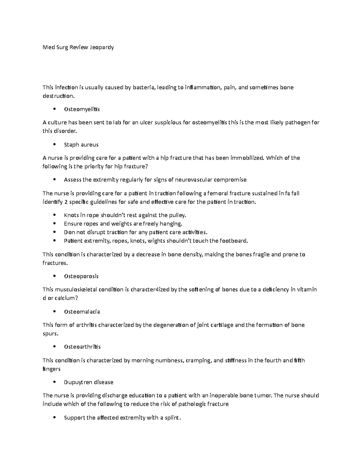 Nursing Jeopardy - Great practice Questions! - Med Surg Review Jeopardy 