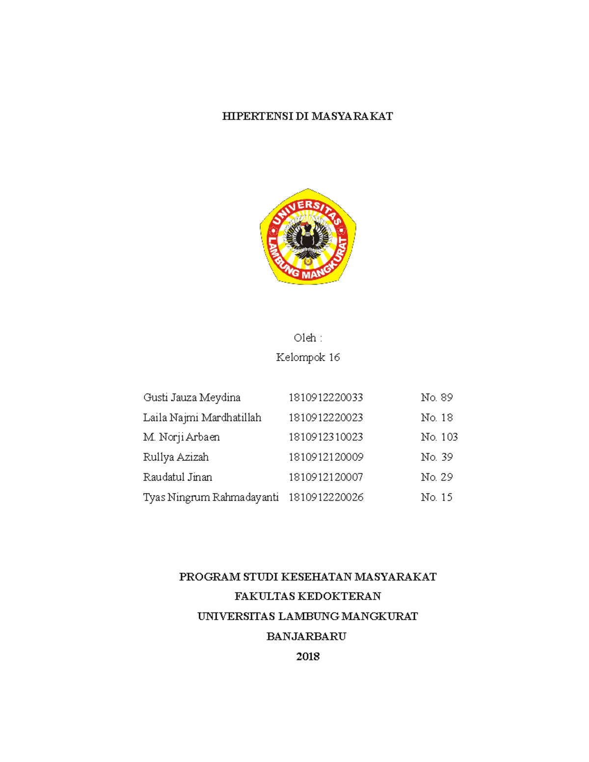 Makalah Kelompok 16 - Hipertensi - Bahasa Indonesia - Universitas ...