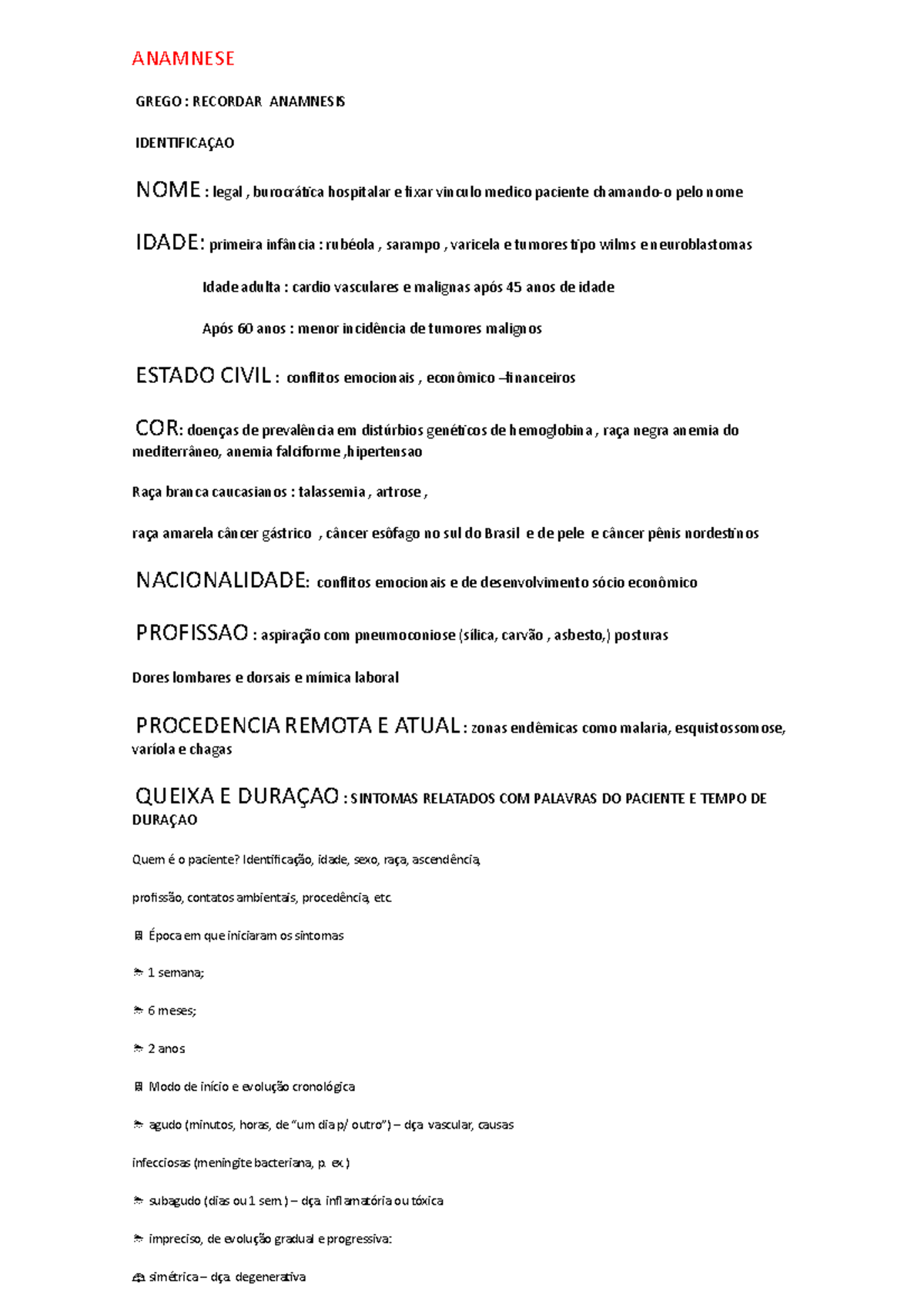 Anamnese-CAN Avaliação nutricional - FICHA DE ANAMNESE(CAN) 1.)  Identificação  Data da 1ª Consulta: - Studocu