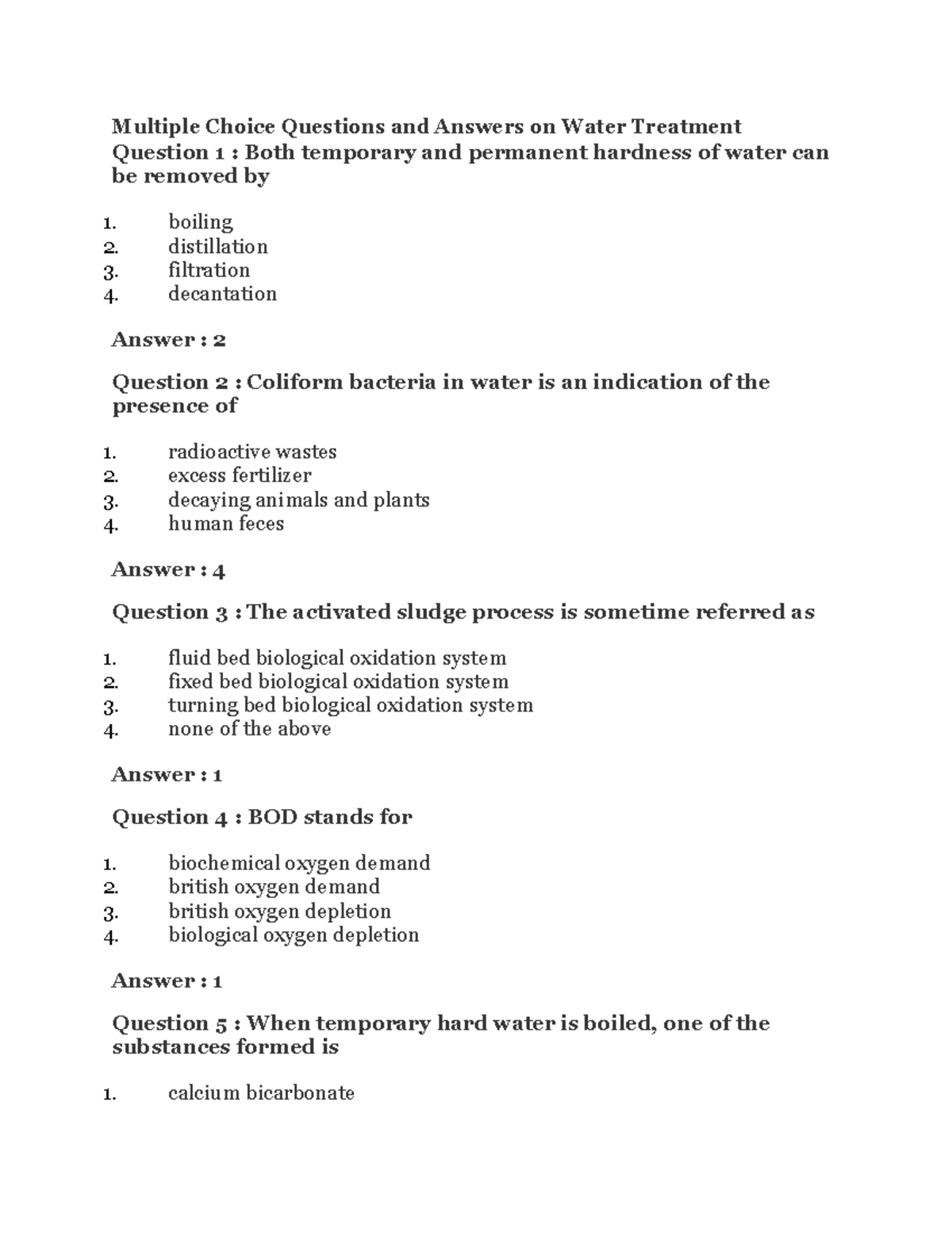 Literature Review On Water Treatment