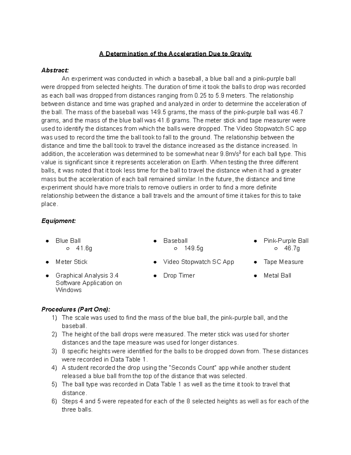 acceleration-due-to-gravity-lab-a-determination-of-the-acceleration