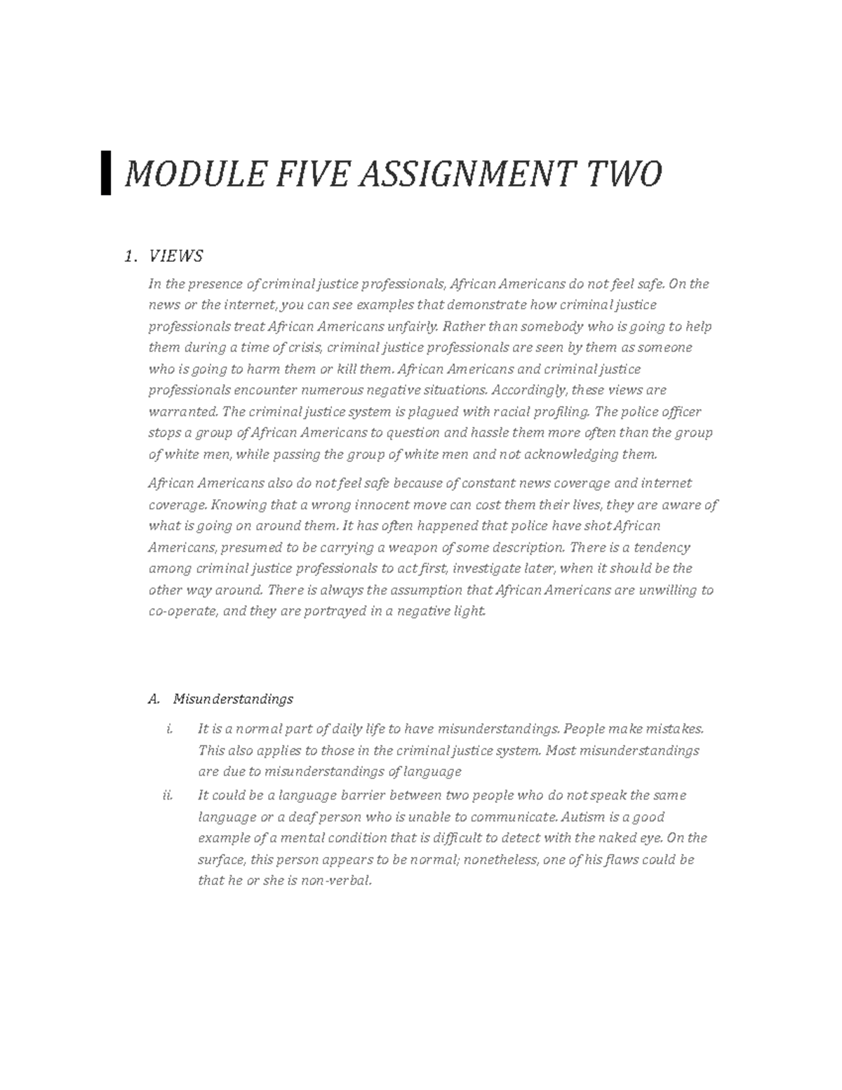 Module five assignment two - MODULE FIVE ASSIGNMENT TWO 1. VIEWS In the ...