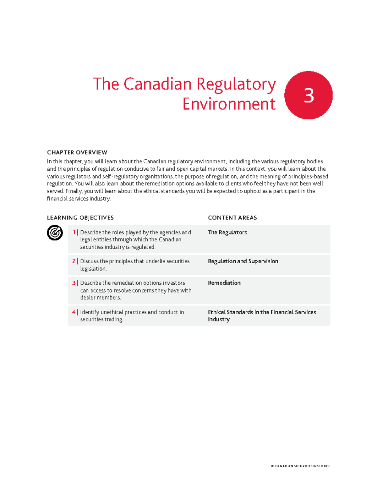 Ch3 Regulatory environment 3 The Canadian Regulatory Environment