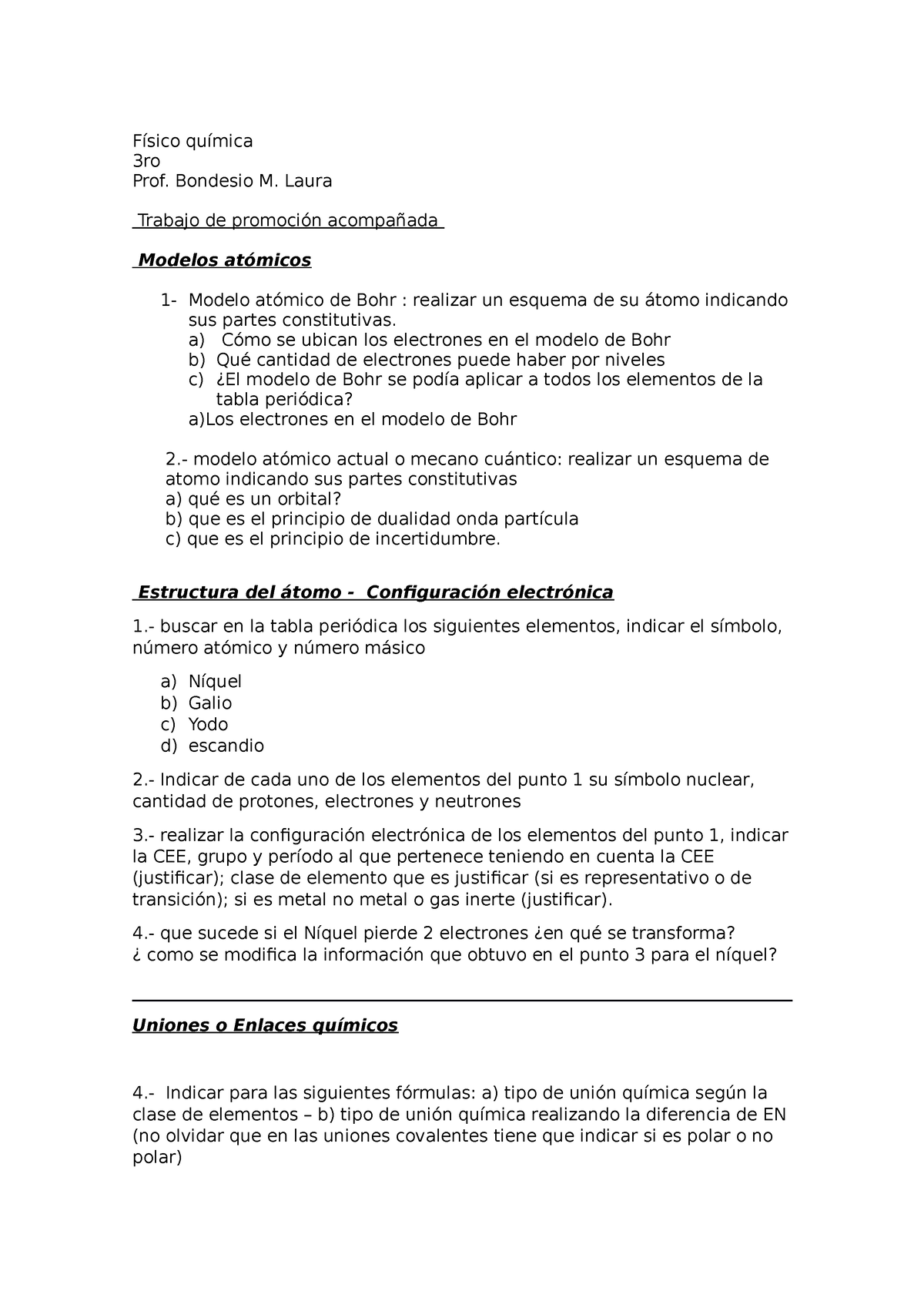 Trabajo%20repaso%20físico%20química%203er%20año%20 - Físico química 3ro  Prof. Bondesio M. Laura - Studocu