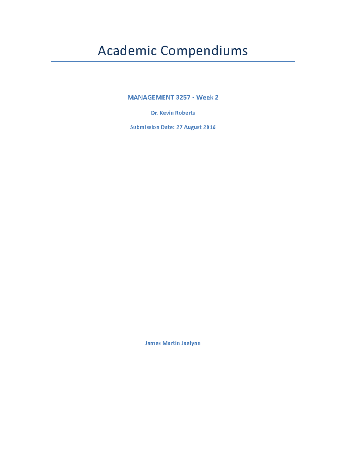 Management-3257-Academic Compendiums - Academic Compendiums MANAGEMENT ...