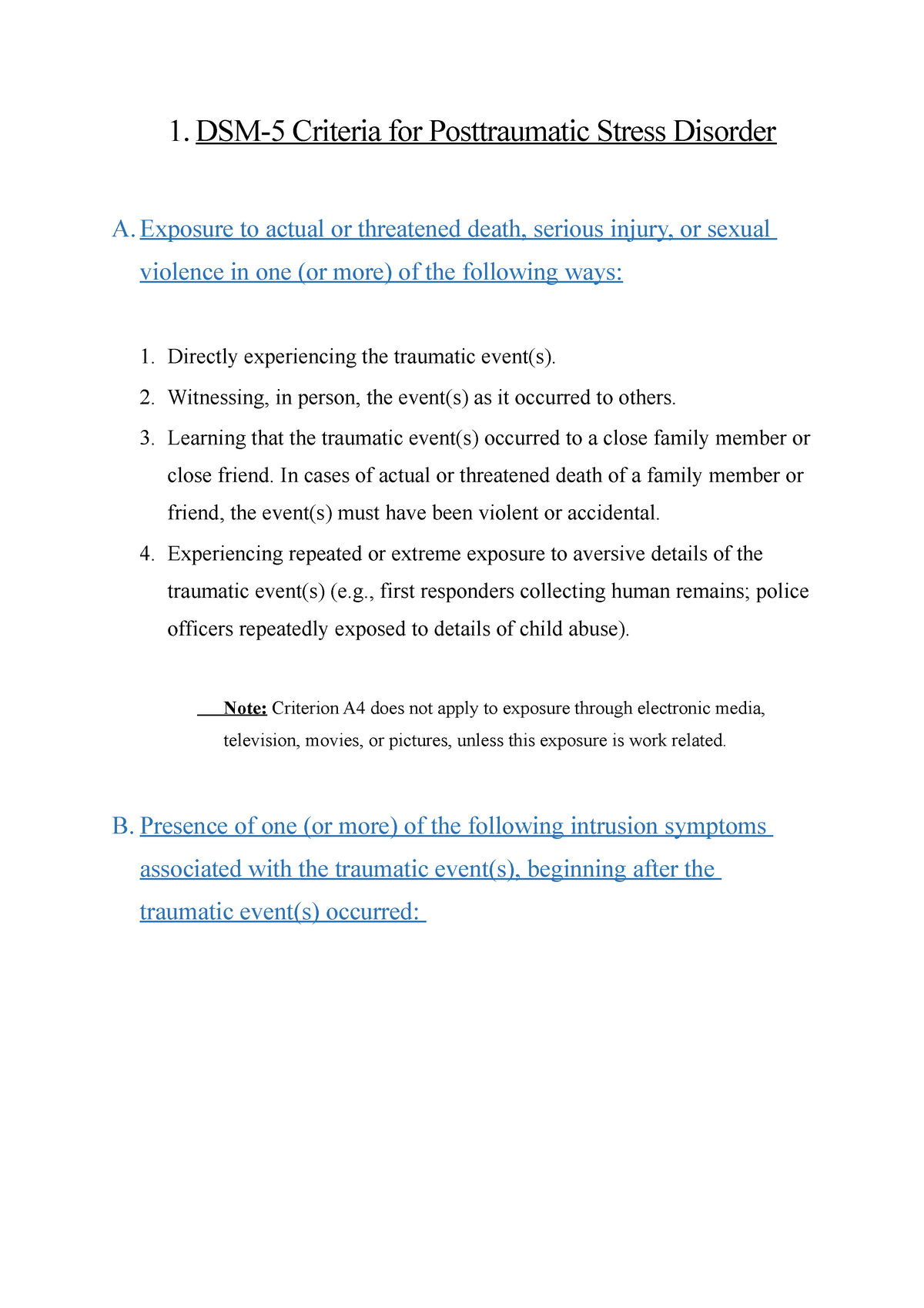 dsm 5 criteria for ptsd pdf