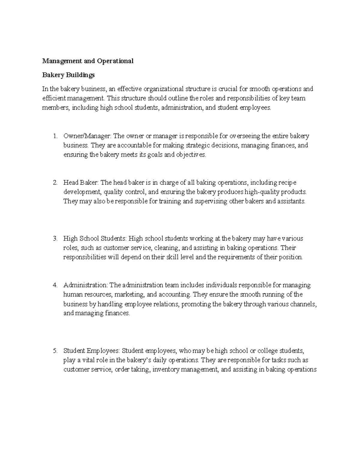 Document-13 - Example of Management and Operational in entrepreneurship ...