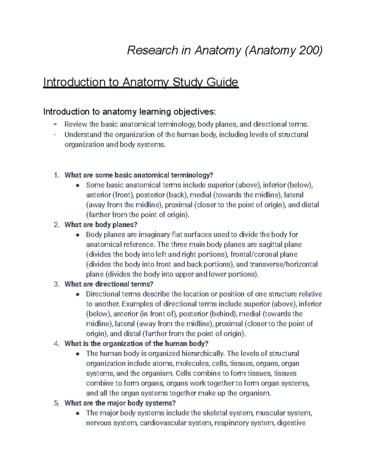 phd research topics in human anatomy