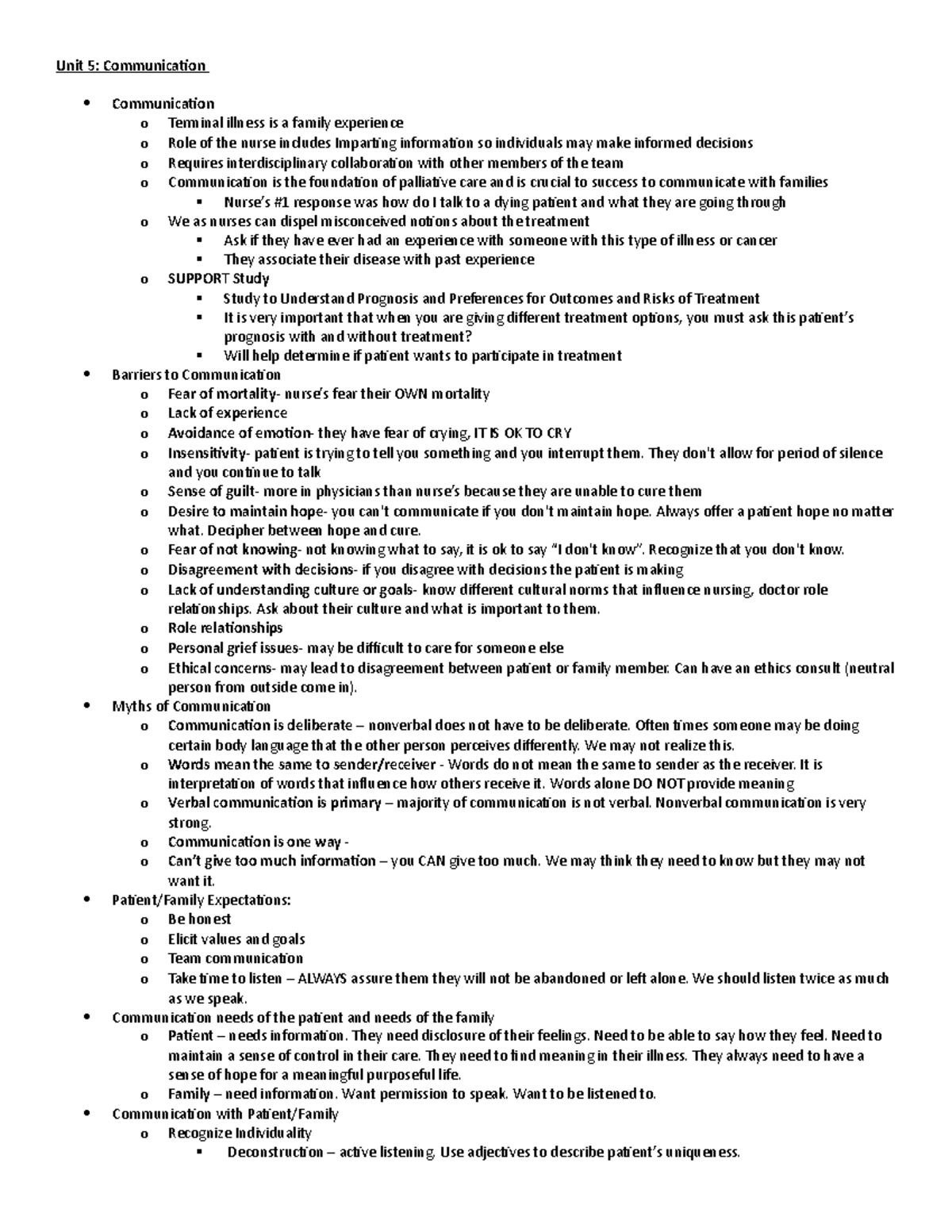 Module 6 Notes - updated in 2022 - Unit 5: Communication Communication ...