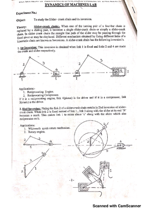 KDOM Supplementary 2020 - kinematics of machine - Studocu