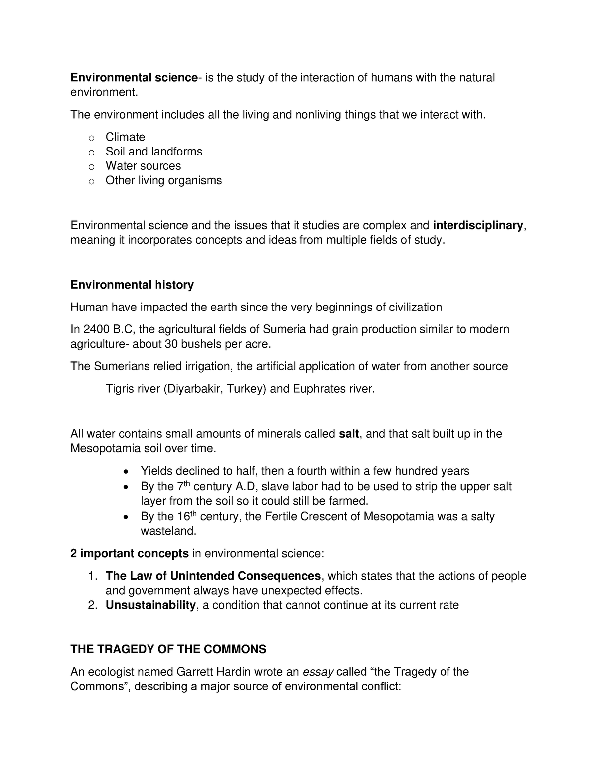 Lesson-1-es - Environmental Science Lecture - Environmental Science ...