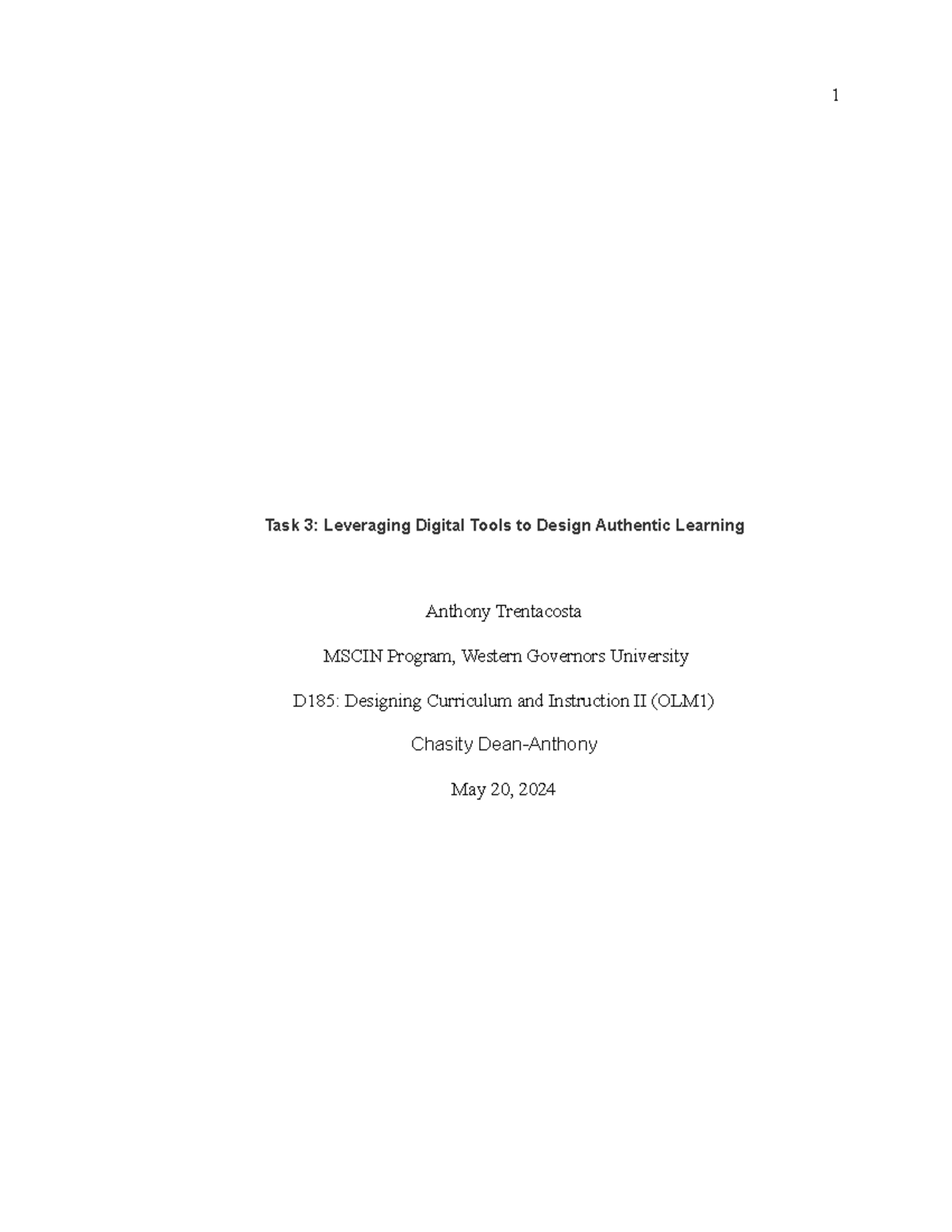 Task 3 Leveraging Digital Tools to Design Authentic Learning attempt 3 ...