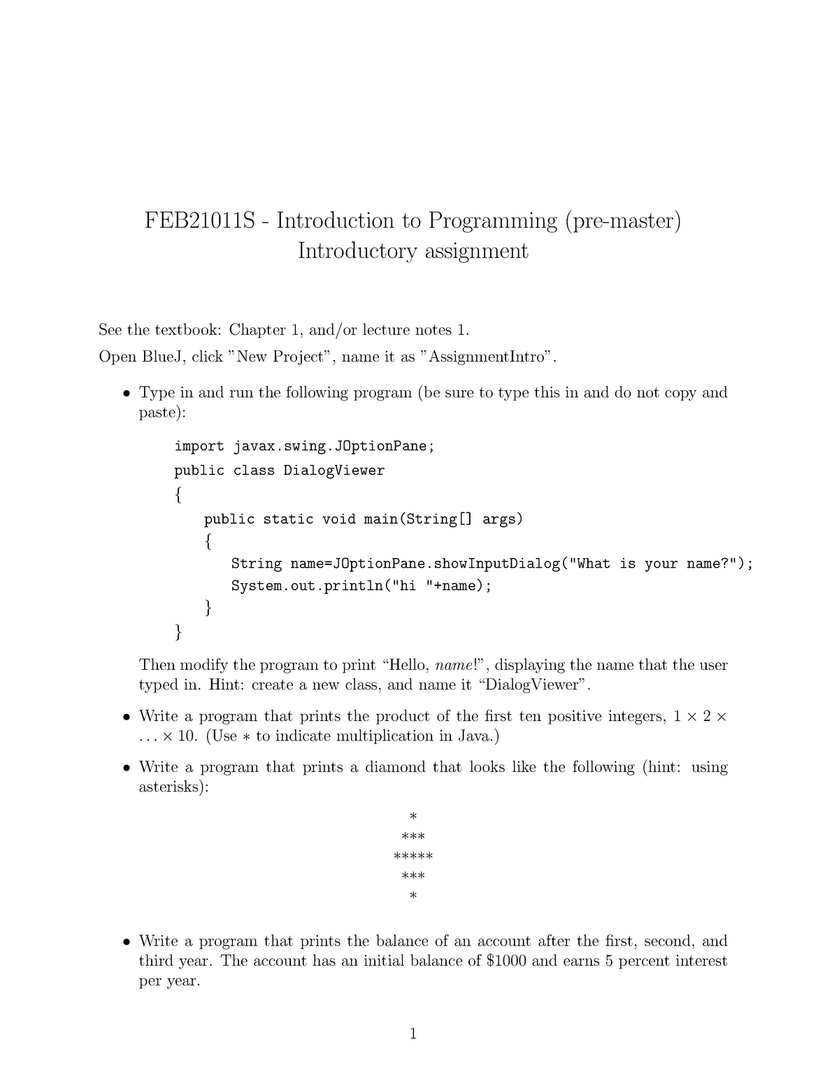 Inleiding Programmeren Introduction To Programming