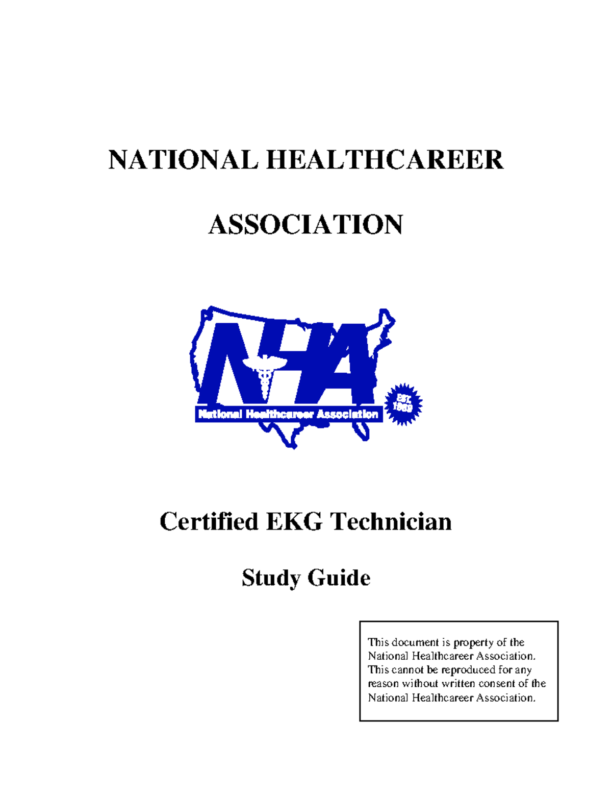 CET Study Guide EKG-pages-1-37 - NATIONAL HEALTHCAREER ASSOCIATION ...