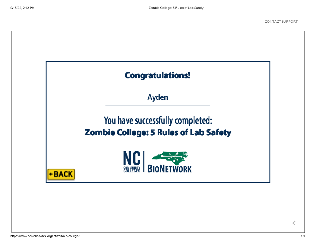 Zombie College 5 Rules Of Lab Safety Worksheet Answer Key
