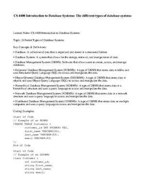 CS Introduction To Database Systems - The Components Of A Database ...