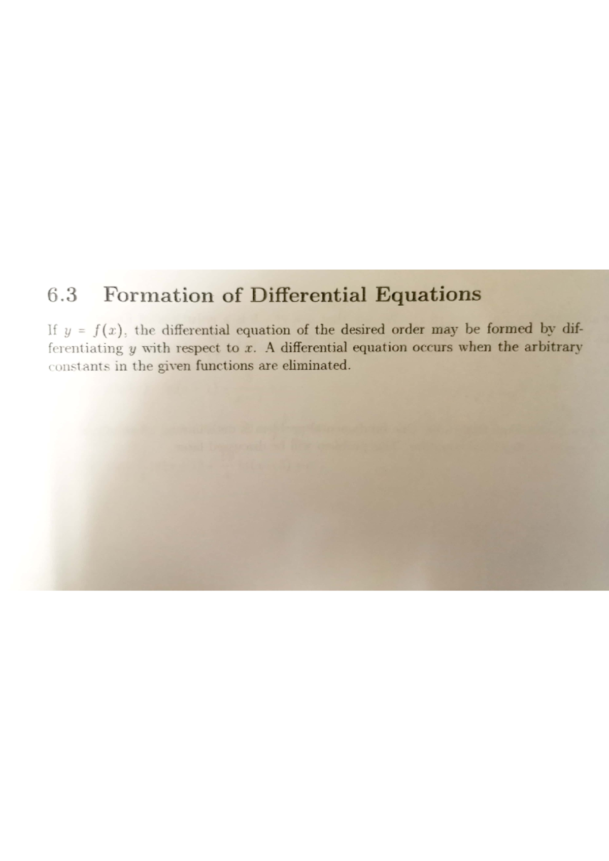 Formation of differential equations applied sciences studocu