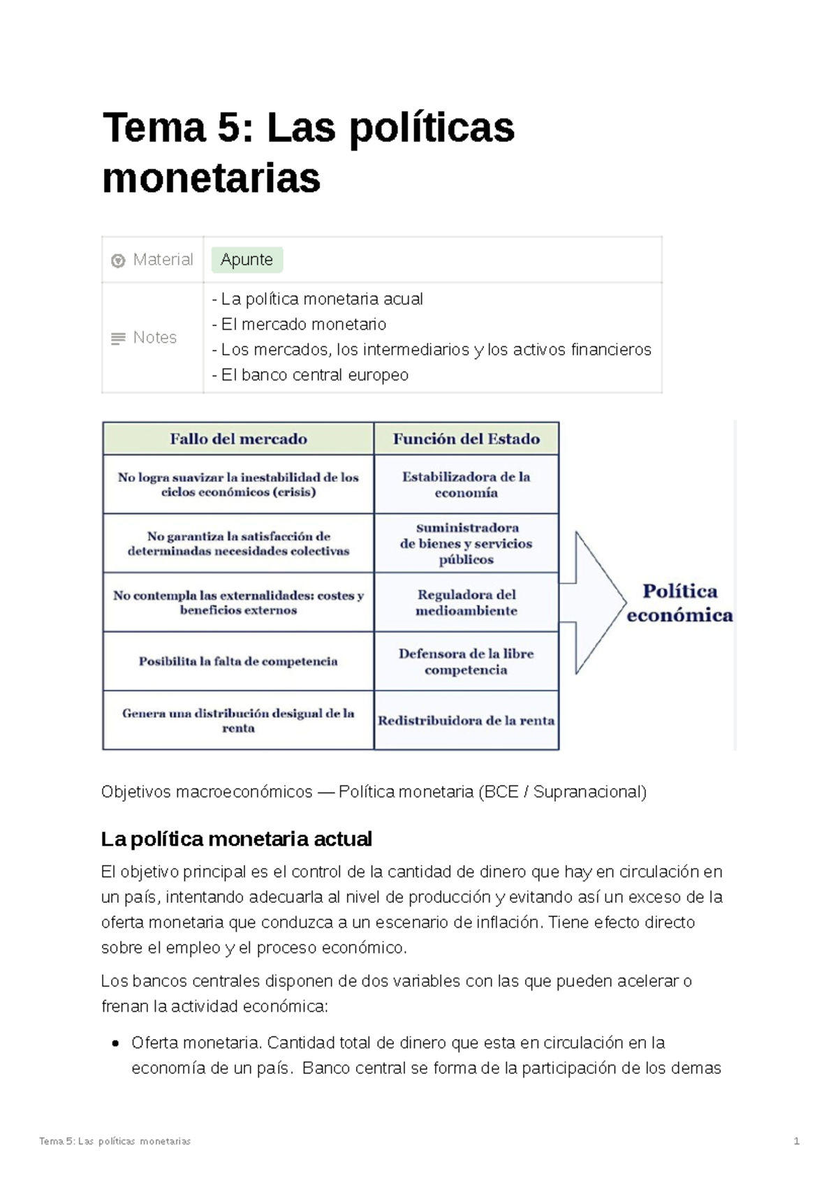 Tema 5 Las políticas monetarias a252a2750a914b918cd51debf5f069d2 - Tema ...