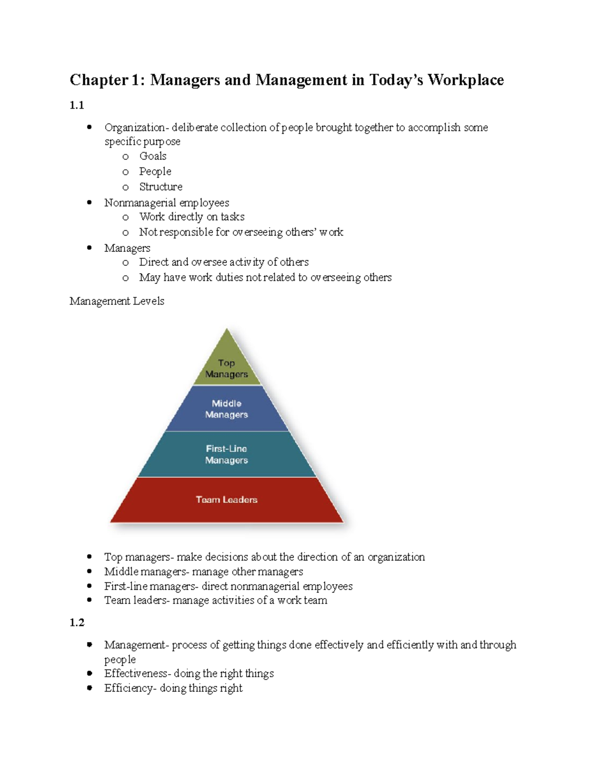 Fundamentals Of Management Chapter 1 - Chapter 1: Managers And ...