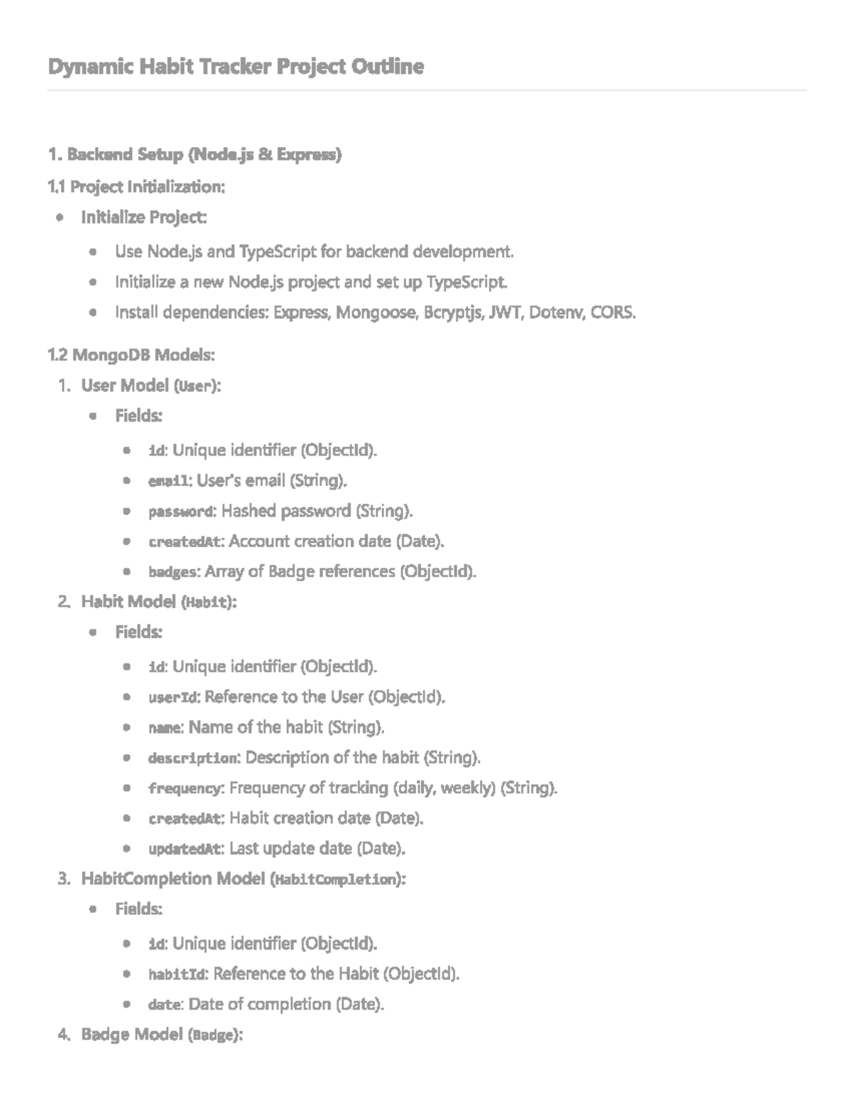 Habit-Tracker - kkjffhfjh - Dynamic Habit Tracker Project Outline 1 ...
