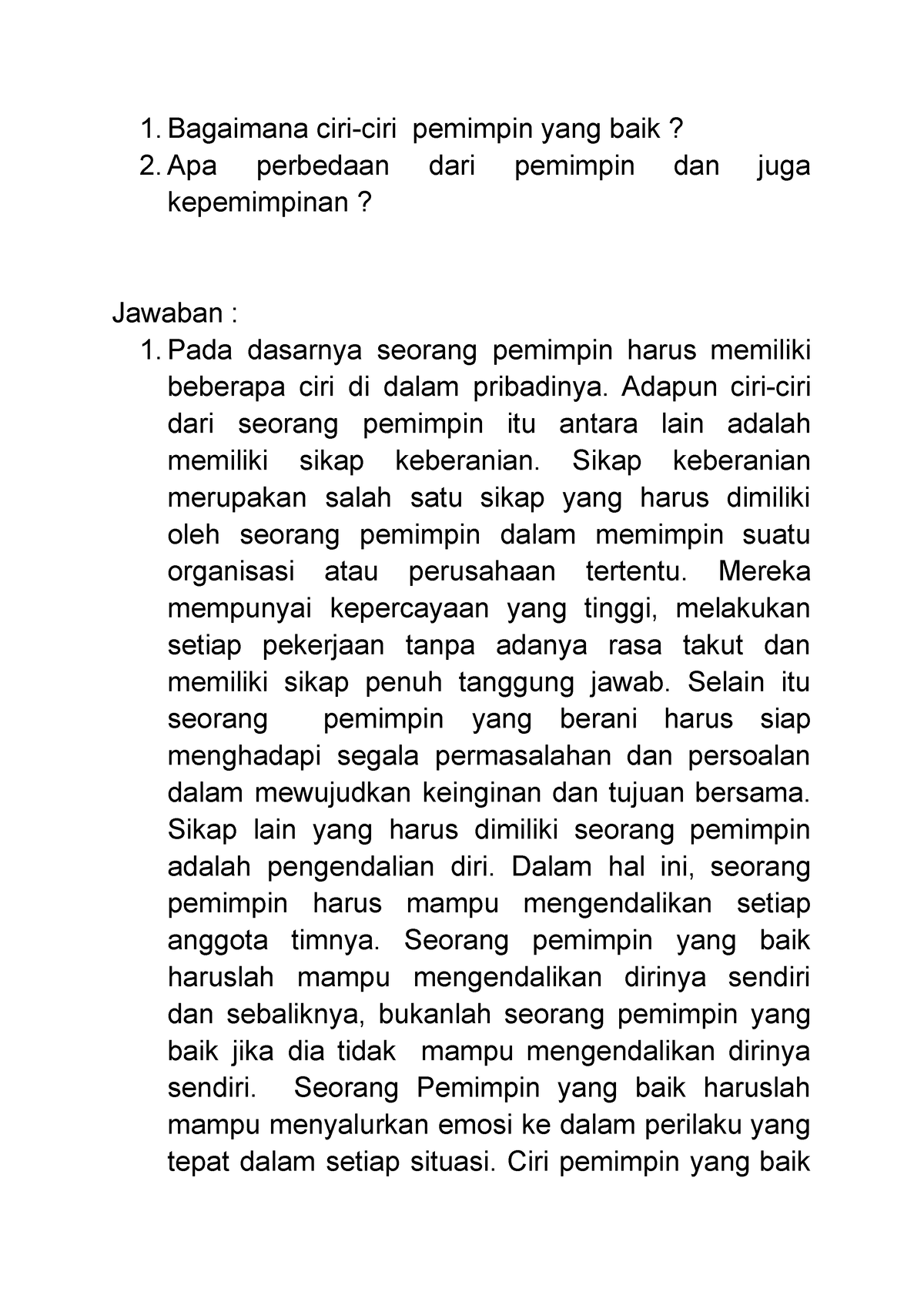 Bagaimana Ciri-ciri Pemimpin Yang Baik - Pada Dasarnya Seorang Pemimpin ...