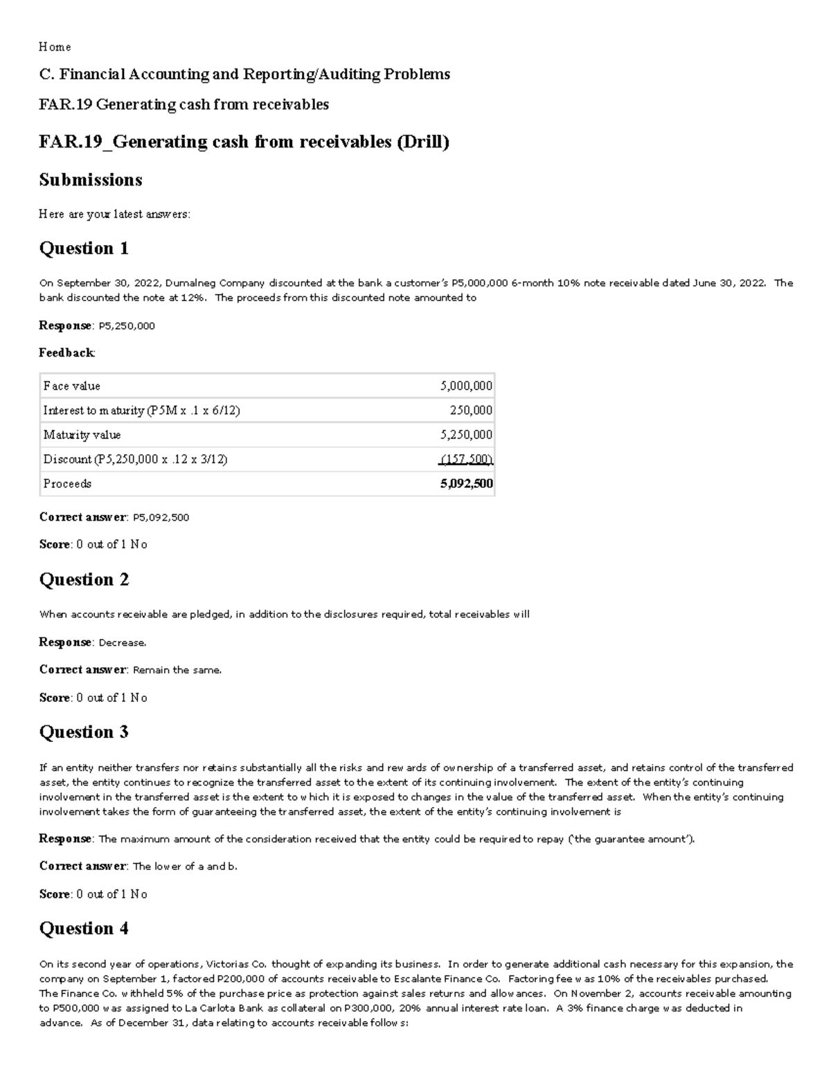Submissions - C. Financial Accounting and Reporting Auditing Problems ...