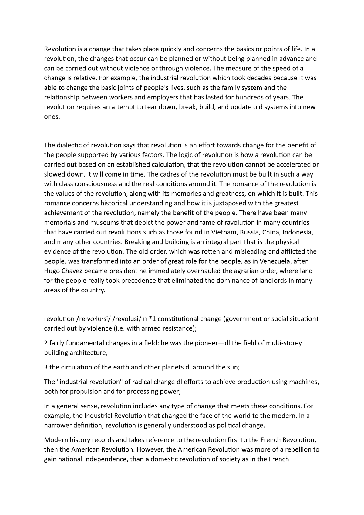 revolution essay introduction