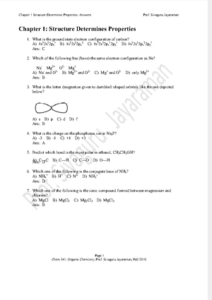 Chemistry 210 Exam I Study Guide - Chemistry 210 Exam I Study Guide The ...