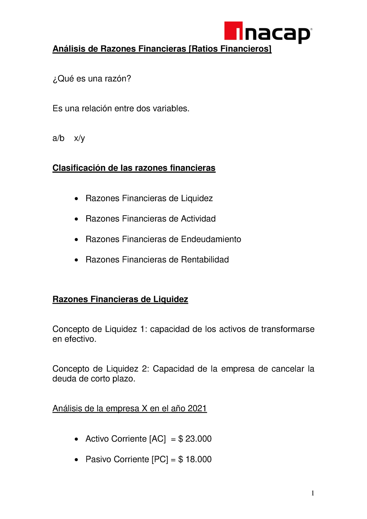 Análisis De Razones Financieras Ratios Análisis De Razones Financieras Ratios Financieros 7714