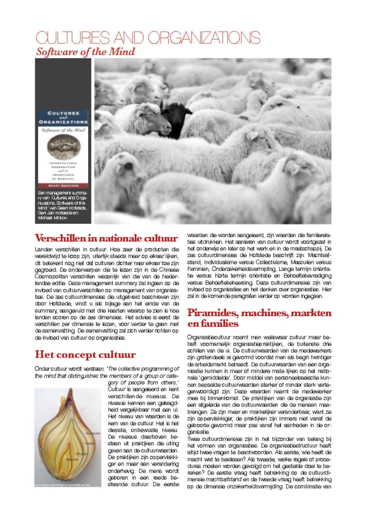 Geert Hofstede Cultures And Organizations StudeerSnel