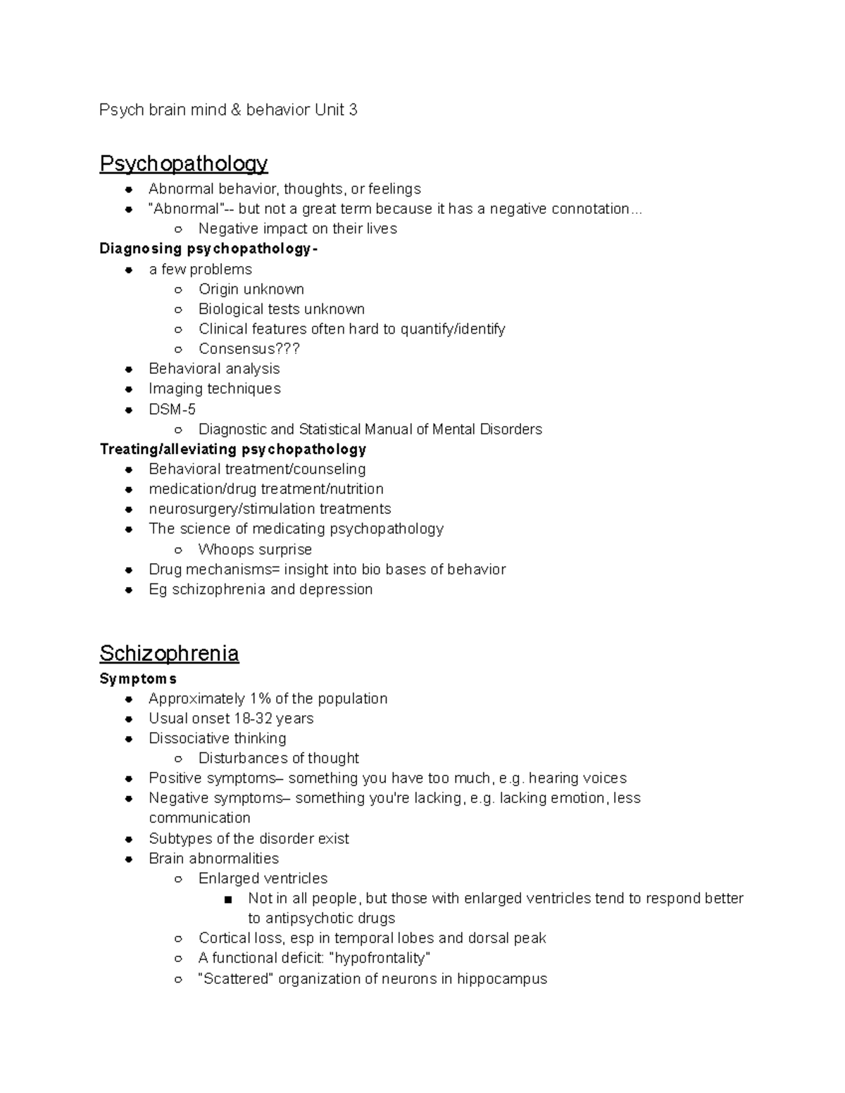 Psych Brain Mind Behavior Notes Unit 3 - Psych Brain Mind & Behavior ...