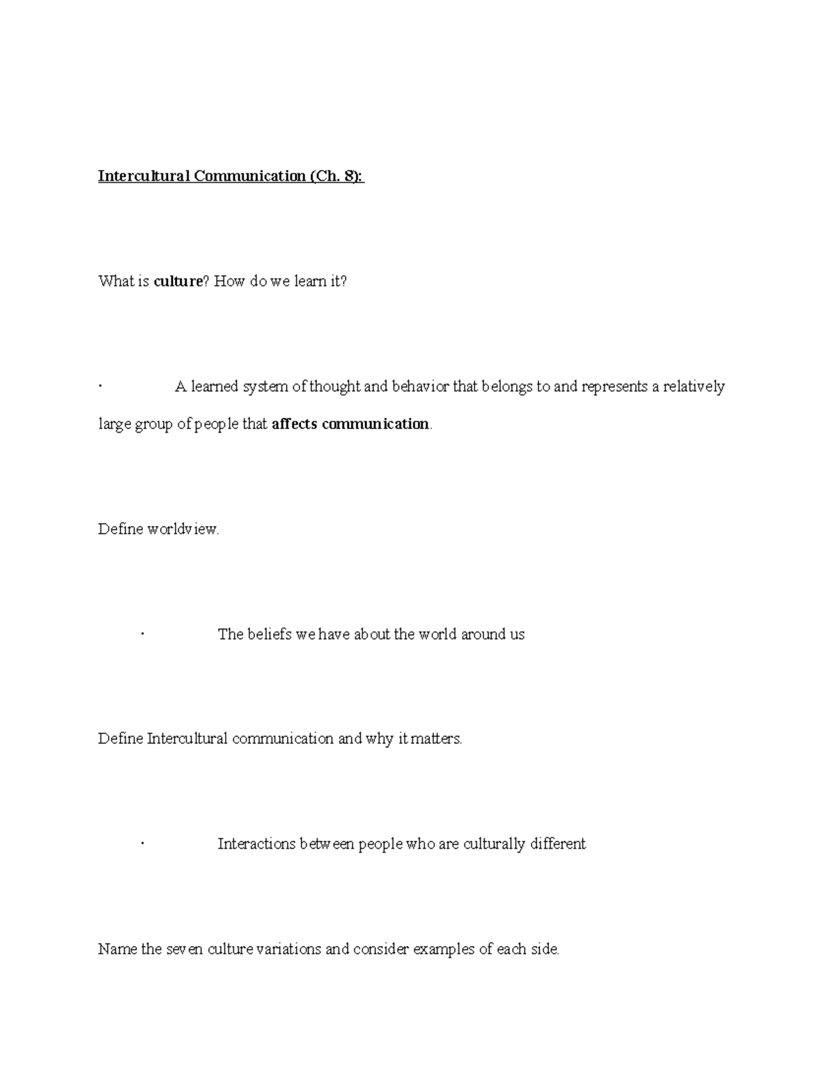 Introduction To Communication Final Exam Study Guide Part 1 ...