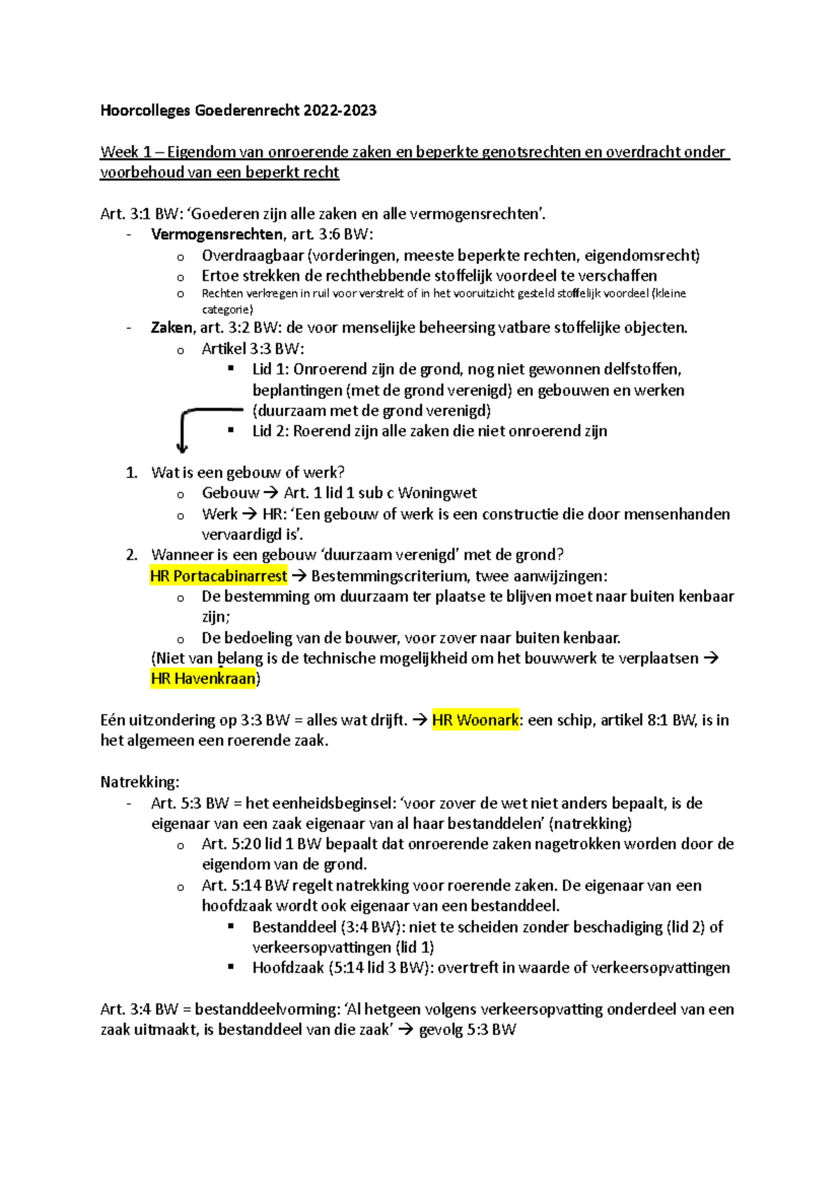 Hoorcolleges Goederenrecht 2022-2023 - Hoorcolleges Goederenrecht 2022 ...