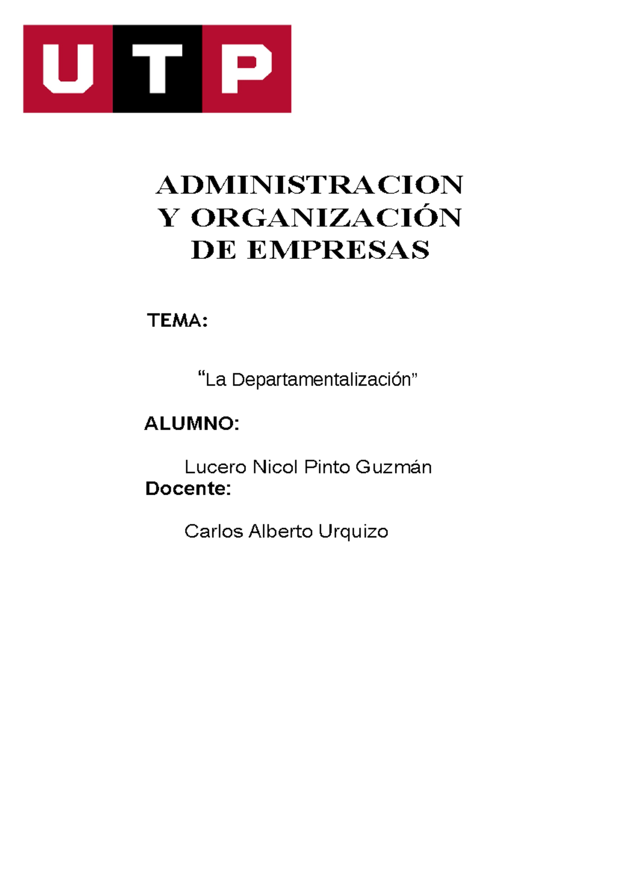 Administracion Y Organización DE Empresas - Administración Y ...