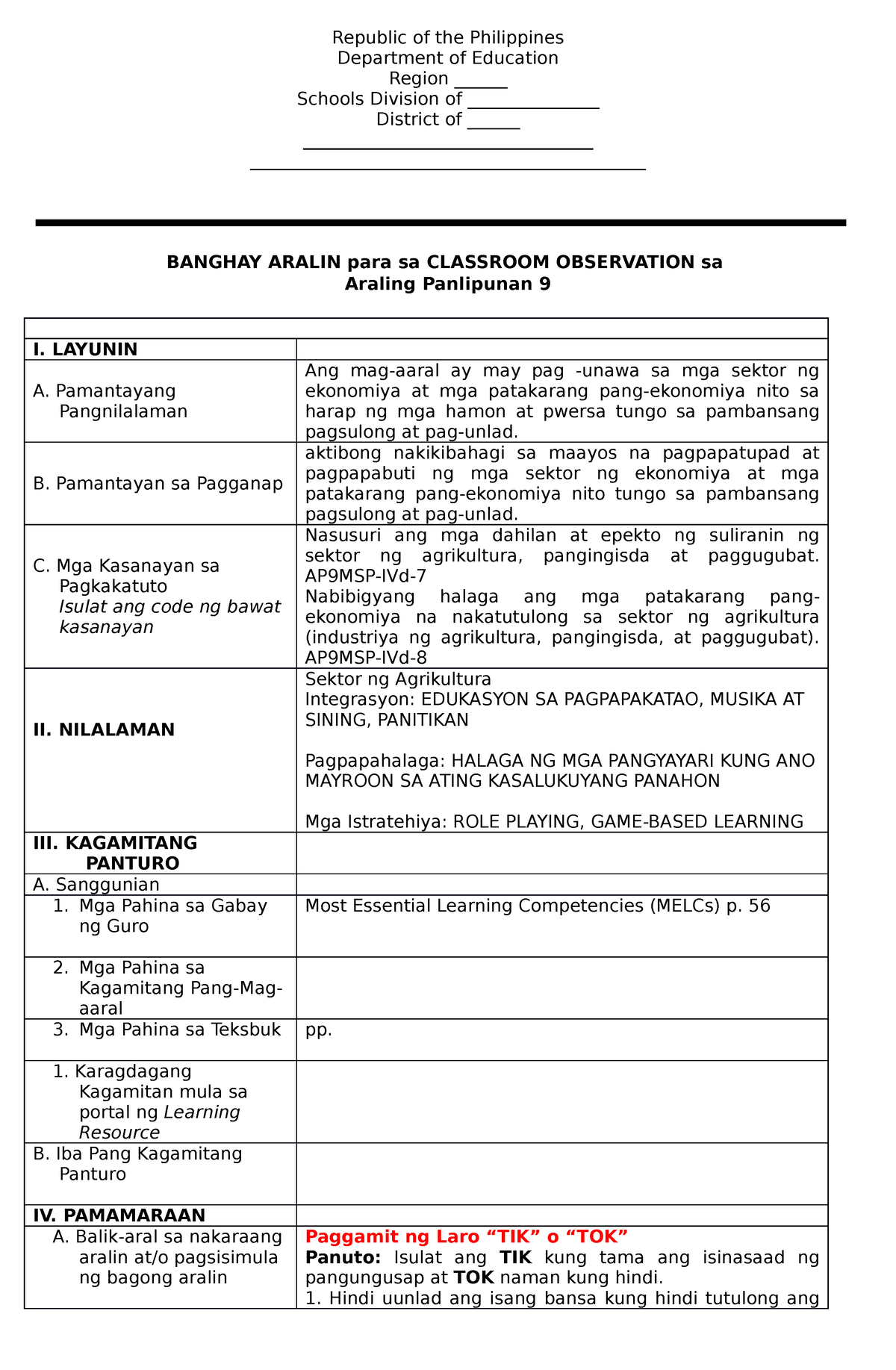 dlp-ap9-sektor-ng-agrikultura-republic-of-the-philippines-department