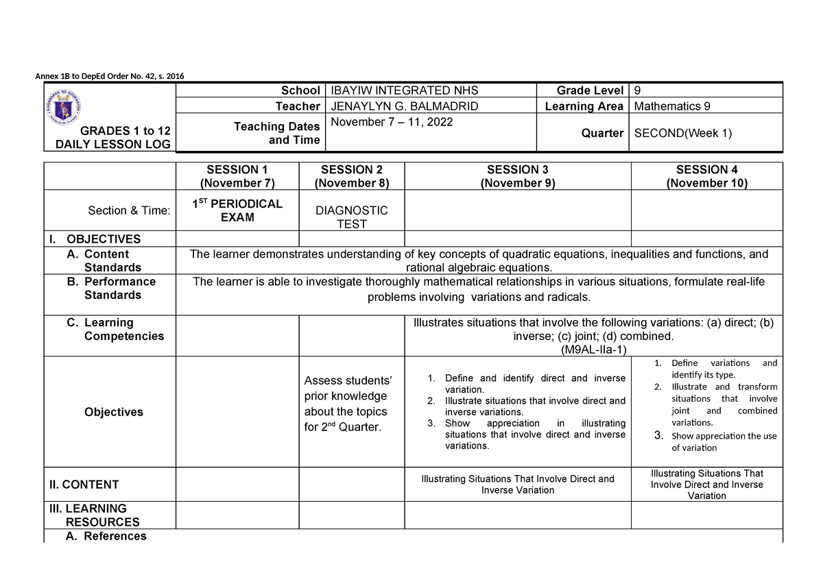 dll-2nd-q-week-1-annex-1b-to-deped-order-no-42-s-2016-grades-1-to