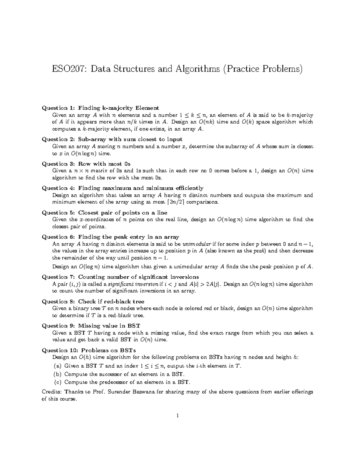 data structures and algorithms case study topics