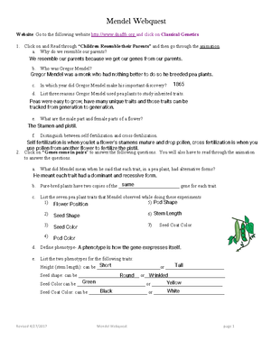 Handout-Evolution Review Guide 2017 - Studocu