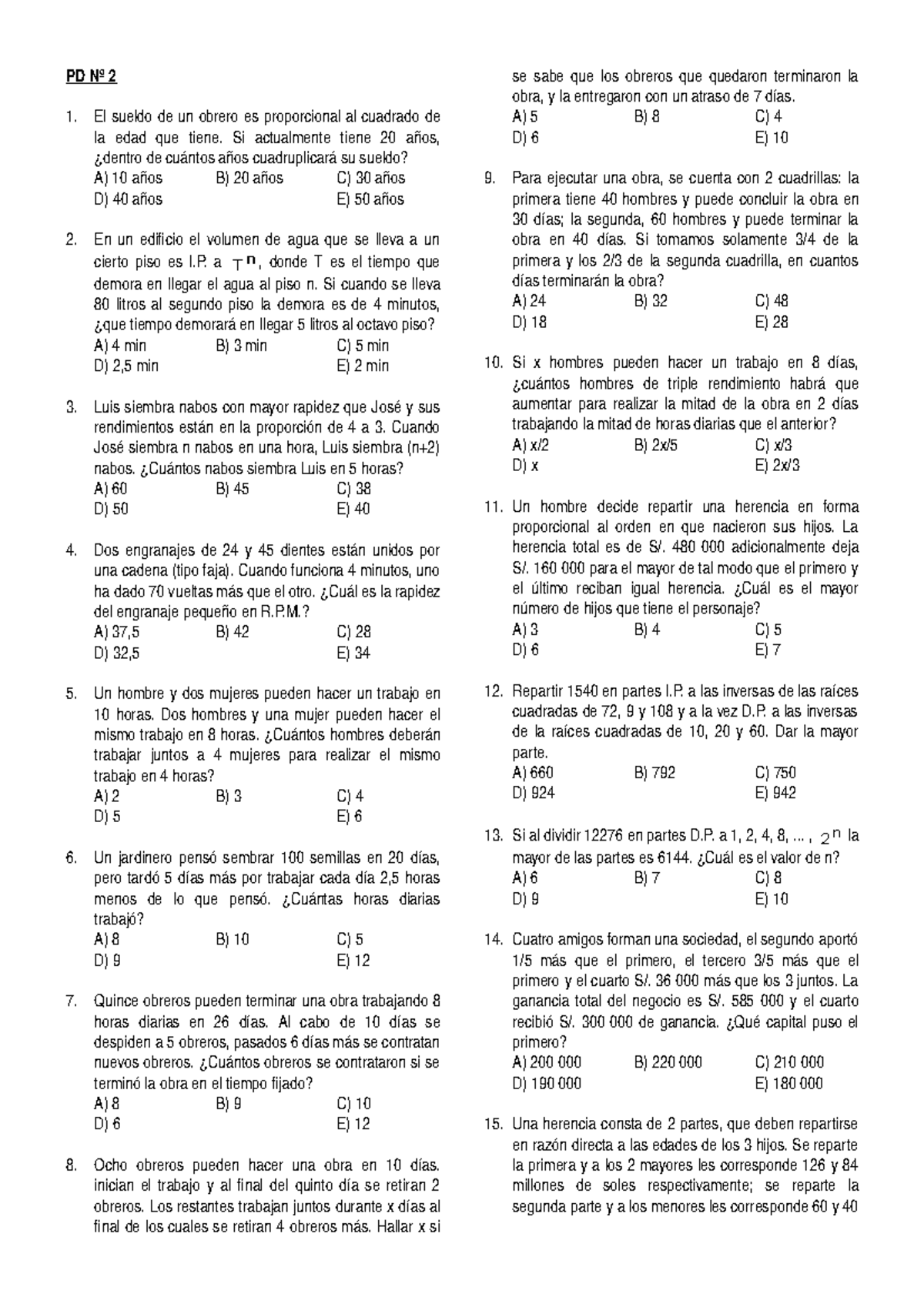 Aritmetica Pd Nº 02 Repaso Sm Magnitudes Reparto Studocu