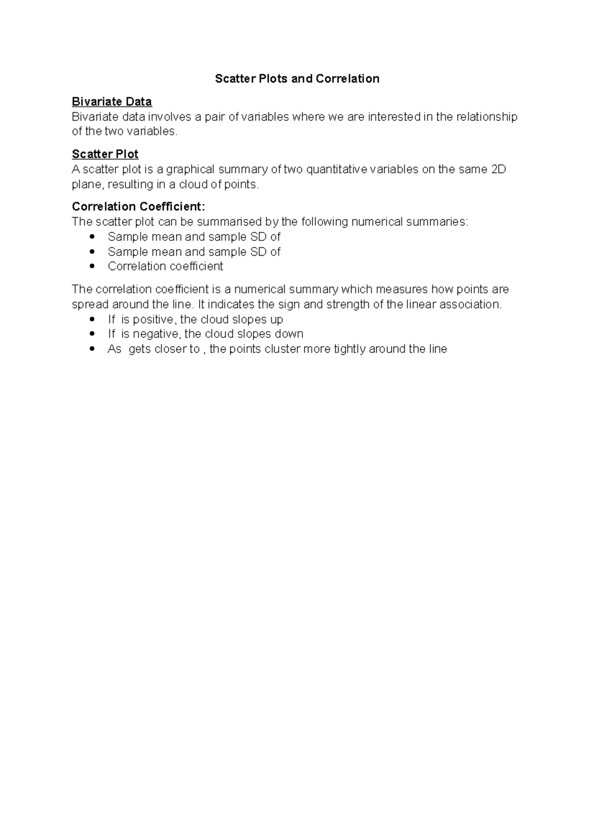 L9- Scatter Plots and Correlation - Scatter Plots and Correlation ...