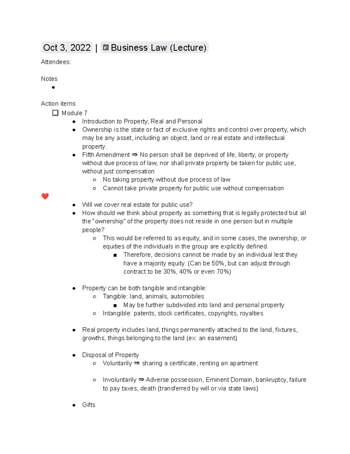 Notes - Business Law (Lecture) 19-21 - Oct 3, 2022 | Business Law ...